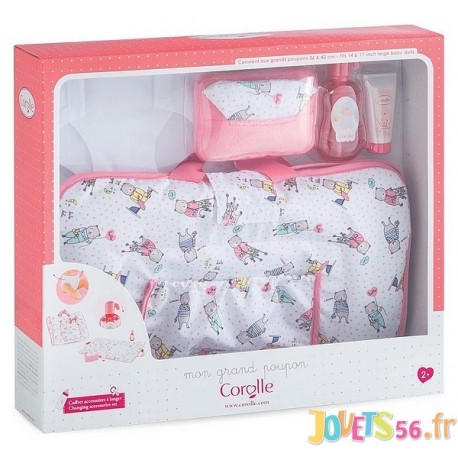 Mon kit d'accessoires pour bébé avec poupon 30 cm - rose