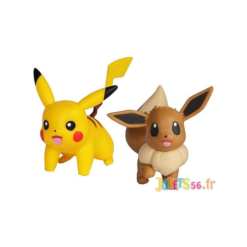 Pack 2 Figurines 5cm Pokemon Pikachu Et Evoli Jouets56 Fr