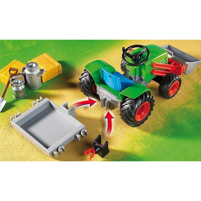 Playmobil - Agriculteur avec Tracteur - 4143 : : Jeux et Jouets