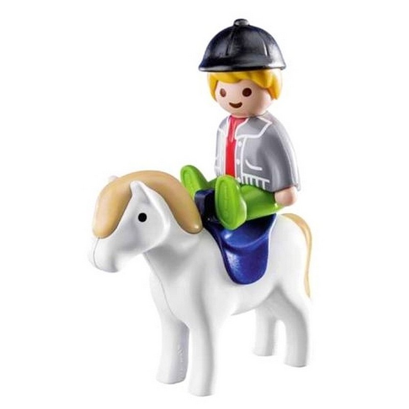 70410 - Playmobil 1.2.3 - Garçon avec poney