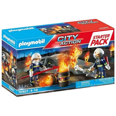 70907 STARTER PACK POMPIERS ET INCENDIE PLAYMOBIL CITY ACTION-LiloJouets-Morbihan-Bretagne