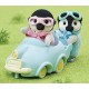 Jumeaux pingouin et voiture sylvanian families-lilojouets-morbihan-bretagne