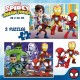 Puzzles spidey et ses amis 2x48 pieces 28x20cm spiderman-lilojouets-morbihan-bretagne