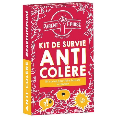 JEU KIT DE SURVIE ANTI-COLERE - PARENT EPUISE - 54 CARTES POUR MOINS DE TENSION-LiloJouets-Morbihan-Bretagne