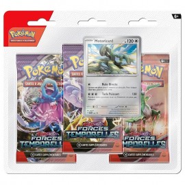 PACK 3 BOOSTERS POKEMON EV05 ASST AVEC CARTE BRILLANTE FORCES TEMPORELLES