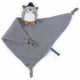 Doudou lange chat gris clair fernand les moustaches-lilojouets-morbihan-bretagne