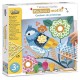 Coffret 5 pochoirs motifs couleurs de printemps - 5 tableaux 4 encreurs-lilojouets-morbihan-bretagne