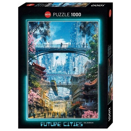 PUZZLE FUTURE CITIES MARKETS DISTRICT 1000 PIECES 50X70CM - GAL BARKAN-LiloJouets-Morbihan-Bretagne