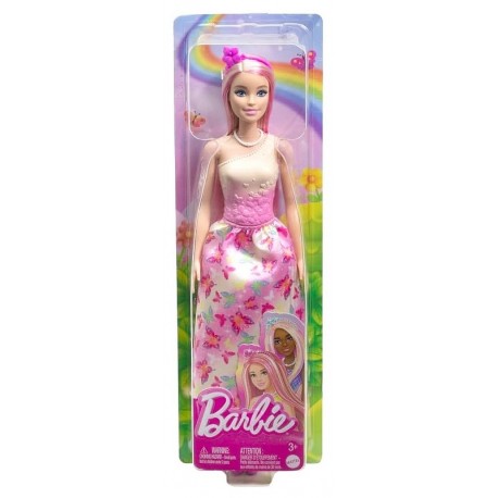 BARBIE PRINCESSE POUPEE 30CM CHEVEUX ROSES-LiloJouets-Morbihan-Bretagne