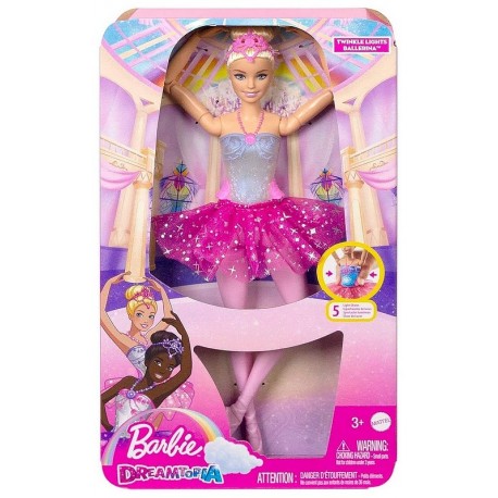 BARBIE BALLERINE LUMIERES MAGIQUES DREAMTOPIA POUPEE 30CM-LiloJouets-Morbihan-Bretagne