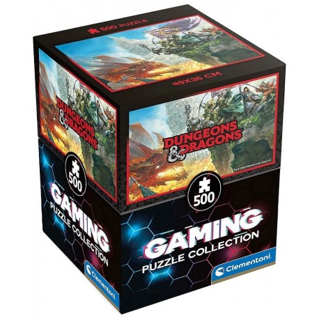 PUZZLE DONGEONS & DRAGONS 500 PIECES 49X36CM - CUBE GAMING PUZZLE COLLECTION-LiloJouets-Morbihan-Bretagne