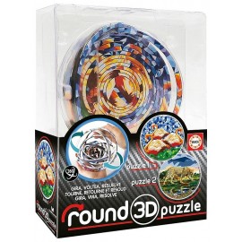 CASSE-TETE ROUND 3D PUZZLE FLAMANTS ROSES ET GUEPARD E. SUTTON-LiloJouets-Morbihan-Bretagne