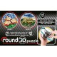 Casse-tete round 3d puzzle flamants roses et guepard e. sutton-lilojouets-morbihan-bretagne