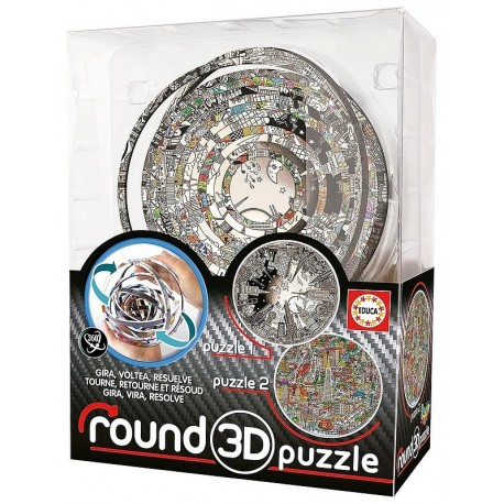 CASSE-TETE ROUND 3D PUZZLE LES VILLES CHARLES FAZZINO-LiloJouets-Morbihan-Bretagne