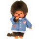 Peluche monchhichi garcon 20cm veste en jean-lilojouets-morbihan-bretagne