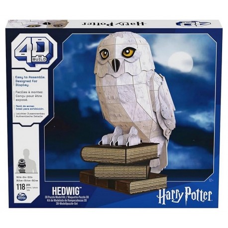 MAQUETTE CHOUETTE HEDWIGE HARRY POTTER 35X27X20CM - 118 PIECES 4D BUILD-LiloJouets-Morbihan-Bretagne