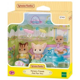 LE TRIO DES BEBES A LA PISCINE ET ACCESSOIRES SYLVANIAN FAMILIES-LiloJouets-Morbihan-Bretagne