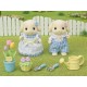 Pack jardin avec figurines frere et soeur lapin belier sylvanian families-lilojouets-morbihan-bretagne