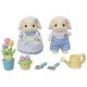 Pack jardin avec figurines frere et soeur lapin belier sylvanian families-lilojouets-morbihan-bretagne