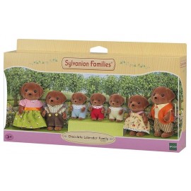 FAMILLE CHIENS LABRADOR CHOCOLAT SYLVANIAN FAMILIES-LiloJouets-Morbihan-Bretagne