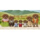 Famille chiens labrador chocolat sylvanian families-lilojouets-morbihan-bretagne