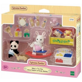 COFFRE A JOUETS DES BEBES LAPIN ET PANDA SYLVANIAN FAMILIES-LiloJouets-Morbihan-Bretagne