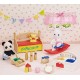 Coffre a jouets des bebes lapin et panda sylvanian families-lilojouets-morbihan-bretagne