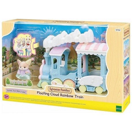 LE TRAIN A VAPEUR ARC-EN-CIEL AVEC BEBE FENNEC SYLVANIAN FAMILIES-LiloJouets-Morbihan-Bretagne