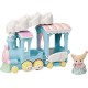 Le train a vapeur arc-en-ciel avec bebe fennec sylvanian families-lilojouets-morbihan-bretagne