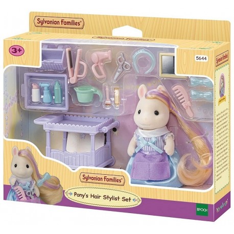 PACK MAMAN PONEY ET SON KIT DE COIFFURE SYLVANIAN FAMILIES-LiloJouets-Morbihan-Bretagne