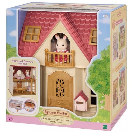 MAISON COSY COTTAGE DU VILLAGE AVEC LAPIN SYLVANIAN FAMILIES-LiloJouets-Morbihan-Bretagne