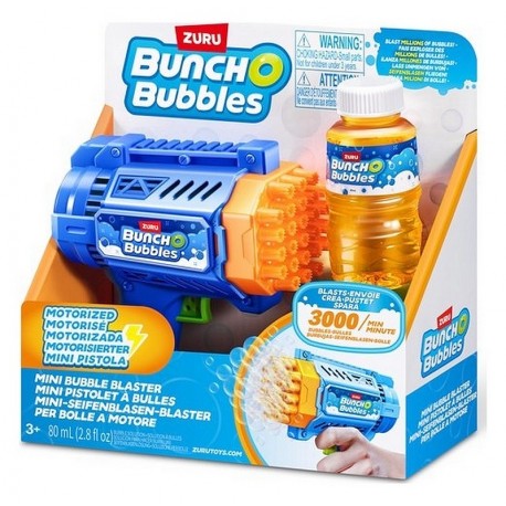 MINI PISTOLET A BULLES MOTORISE BUNCHO BUBBLES AVEC RECHARGE 80ML-LiloJouets-Morbihan-Bretagne