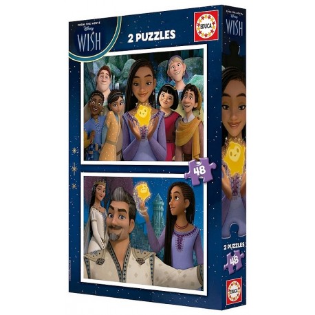 PUZZLES ASHA DISNEY WISH 2X48 PIECES 28X20CM-LiloJouets-Morbihan-Bretagne