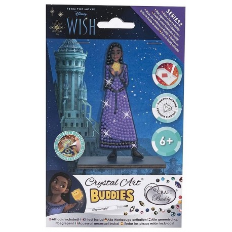 FIGURINE A DIAMANTER ASHA MOVIE WISH DISNEY CRYSTAL ART-LiloJouets-Morbihan-Bretagne