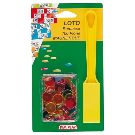 RAMASSE PIONS MAGNETIQUE LOTO ET 100 PIONS ASST-LiloJouets-Morbihan-Bretagne