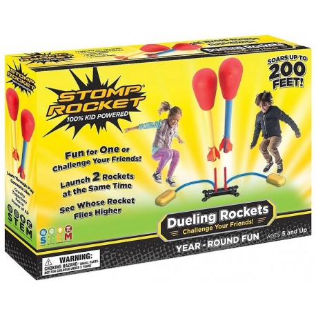 PACK 4 FUSEES DUEL AVEC 2 POMPES A PIED STOMP ROCKETS-LiloJouets-Morbihan-Bretagne