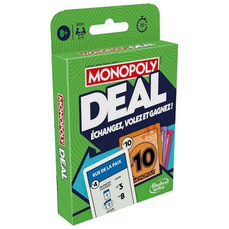 JEU MONOPOLY DEAL - 110 CARTES - ECHANGEZ VOLEZ ET GAGNEZ-LiloJouets-Morbihan-Bretagne