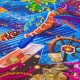 Kit tableau sous ocean 40x50cm broderie diamant sur chassis bois-lilojouets-morbihan-bretagne