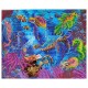 Kit tableau sous ocean 40x50cm broderie diamant sur chassis bois-lilojouets-morbihan-bretagne