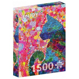 PUZZLE WANDERING CAT 1500 PIECES 68X48CM - ENJOY PUZZLE-LiloJouets-Morbihan-Bretagne