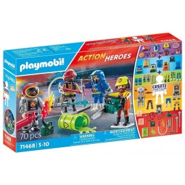 71468 METIERS A RISQUES - PLAYMOBIL CITY ACTION HEROES CREATE-IT-LiloJouets-Morbihan-Bretagne