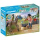 71357 marechal ferrant avec cheval playmobil horses of waterfall-lilojouets-morbihan-bretagne