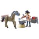 71357 marechal ferrant avec cheval playmobil horses of waterfall-lilojouets-morbihan-bretagne