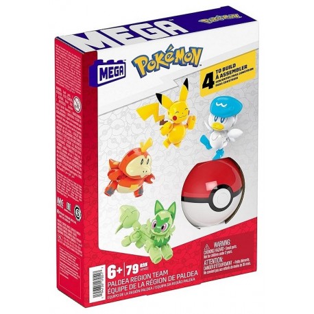 BRIQUES MEGA CONSTRUX PALDEA REGION TEAM - 4 FIGURINES POKEMON 79 PIECES-LiloJouets-Morbihan-Bretagne