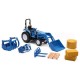 Coffret tracteur new holland boomer 1.20e avec fourche et accessoires-lilojouets-morbihan-bretagne