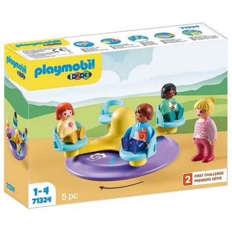 71324 ENFANTS ET TOURNIQUET PLAYMOBIL 1.2.3-LiloJouets-Morbihan-Bretagne