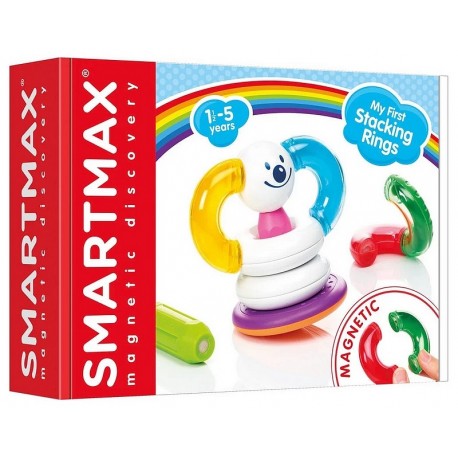 SMARTMAX MY FIRST STACKING RINGS 12 PIECES MAGNETIQUES ANNEAUX A EMPILER-LiloJouets-Morbihan-Bretagne