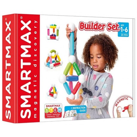 SMARTMAX BUILDER SET CONSTRUCTION MAGNETIQUE 20 PIECES-LiloJouets-Morbihan-Bretagne