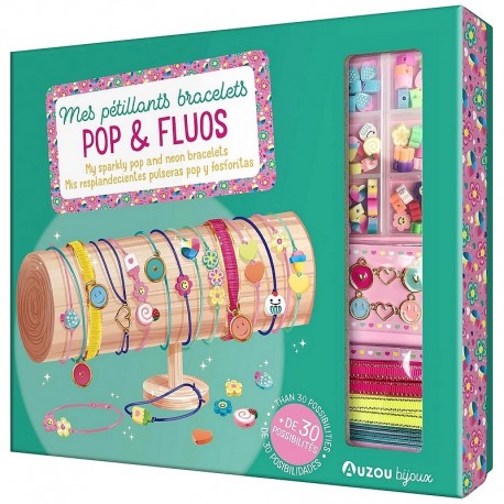 GRAND COFFRET PETILLANTS BRACELETS POP ET FLUOS - AUZOU BIJOUX-LiloJouets-Questembert-Muzillac-Morbihan