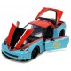 Voiture chevrolet corvette bleue 1.24e metal avec figurine doc strange-lilojouets-questembert-muzillac-morbihan